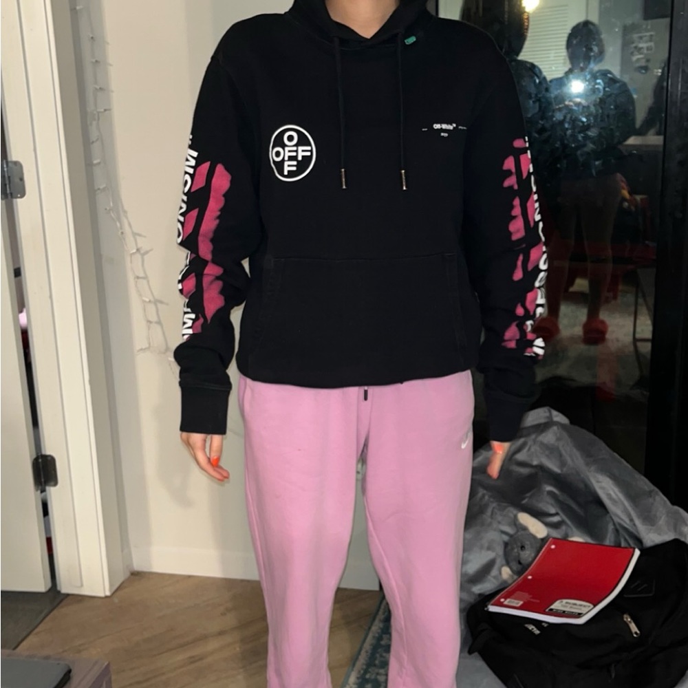 OFF-WHITE Diag Stencil Hoodie